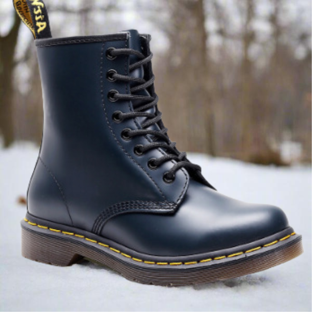 Botas con Cordones Unisex de Piel Sintética y Suela de Goma