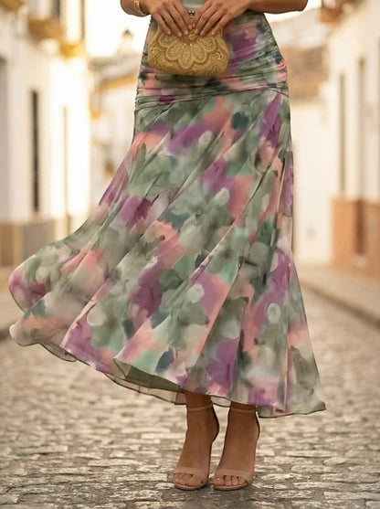 Vestido de Invitada de Boda Largo Elegante con Drapeado | Amparo
