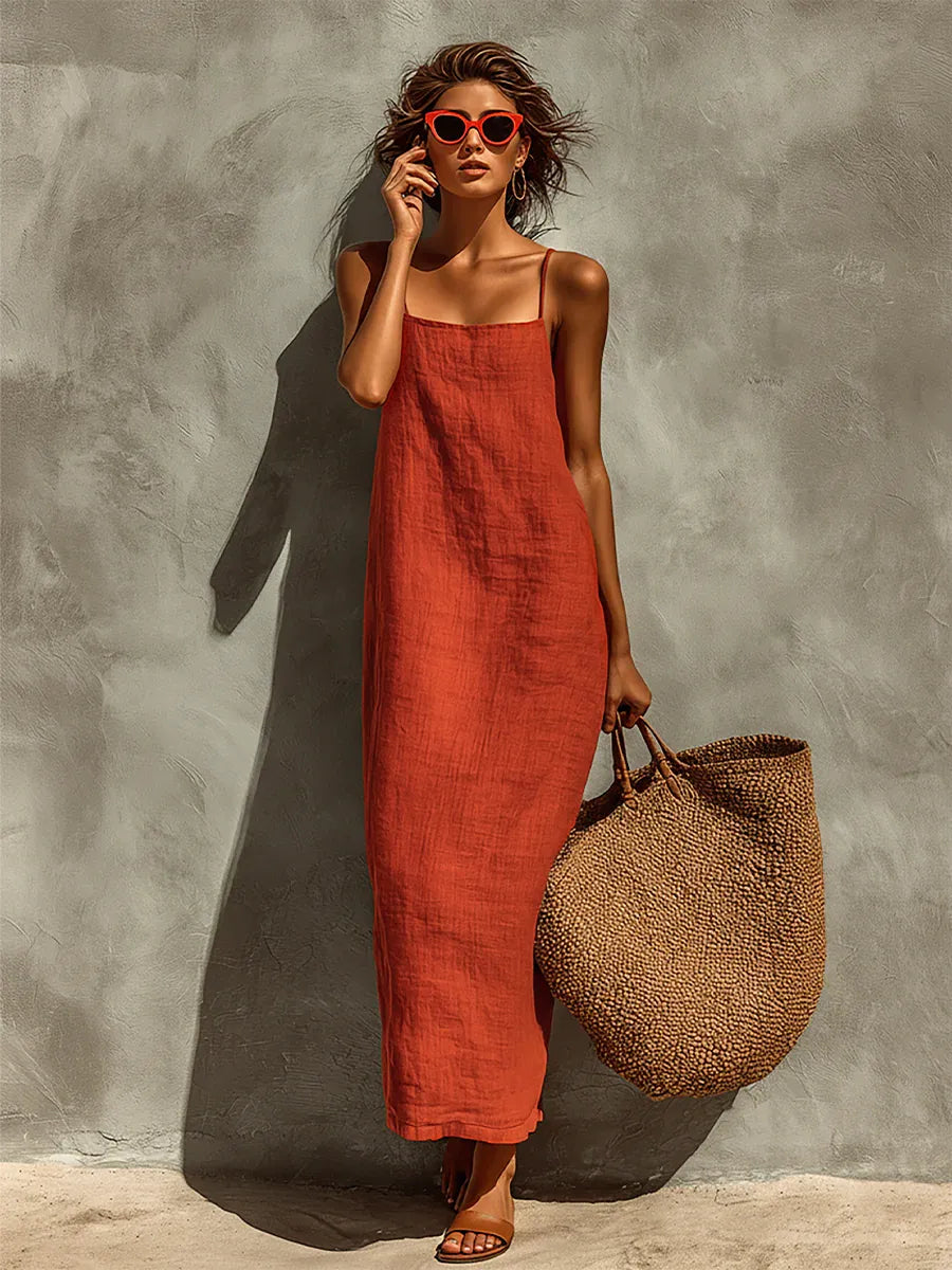 Vestido de Verano Largo Boho Casual con Tirantes | Belen