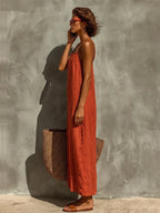 Vestido de Verano Largo Boho Casual con Tirantes | Belen