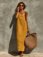 Vestido de Verano Largo Boho Casual con Tirantes | Belen