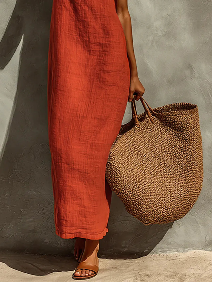 Vestido de Verano Largo Boho Casual con Tirantes | Belen