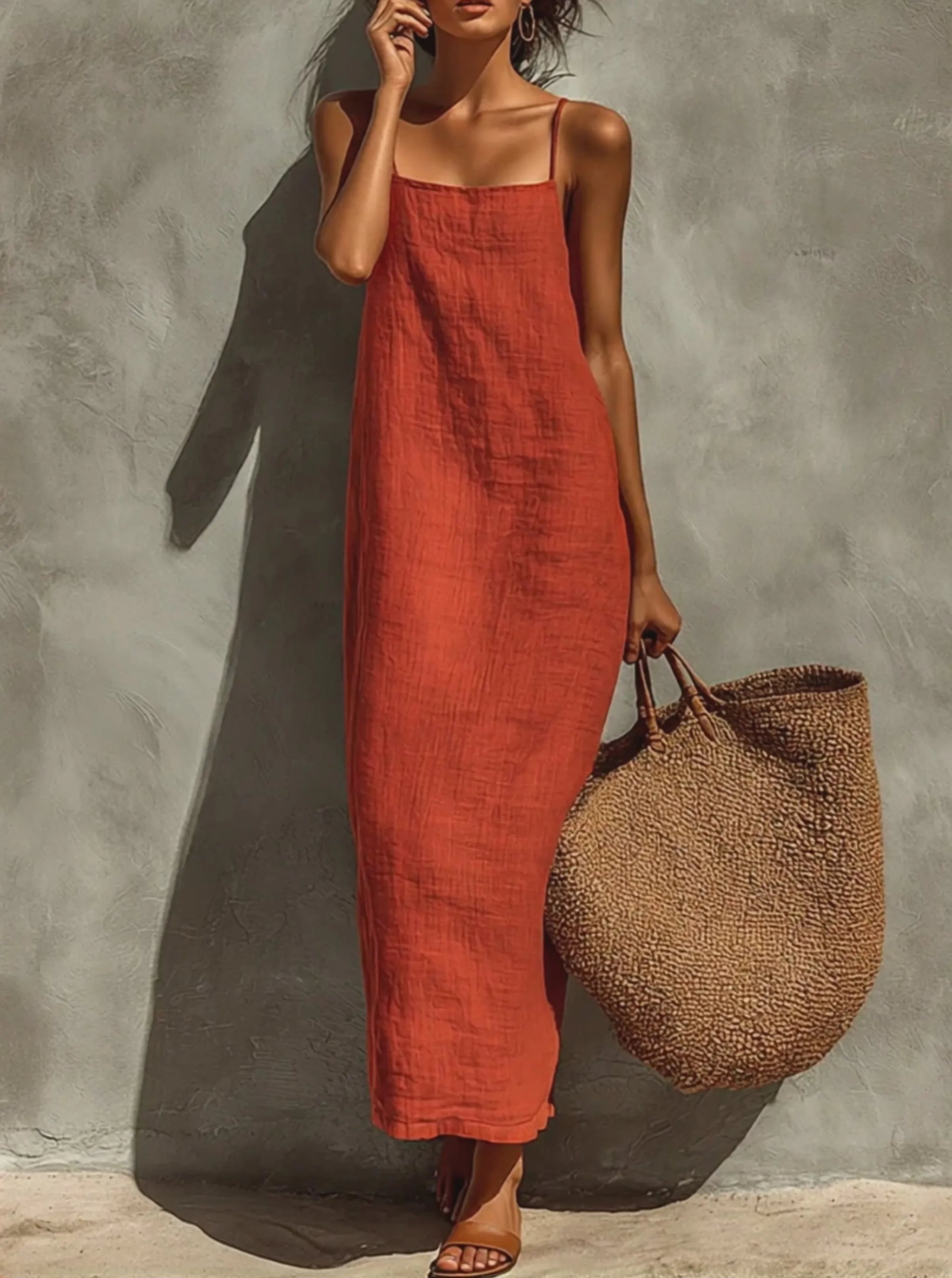 Vestido de Verano Largo Boho Casual con Tirantes | Belen