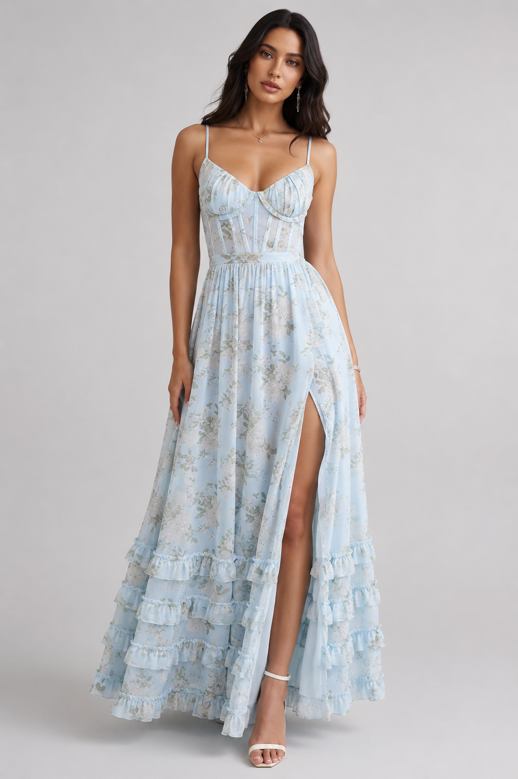 Vestido Largo Maxi Tirantes Abertura | Violeta