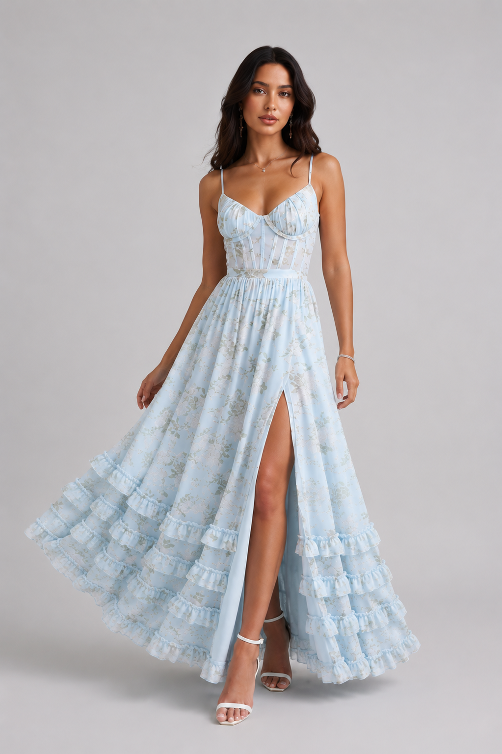 Vestido Largo Maxi Tirantes Abertura | Violeta
