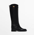 Botas Altas Elegantes para Mujer con Detalle Dorado | Alma