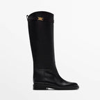 Botas Altas Elegantes para Mujer con Detalle Dorado | Alma