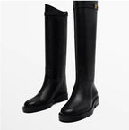 Botas Altas Elegantes para Mujer con Detalle Dorado | Alma