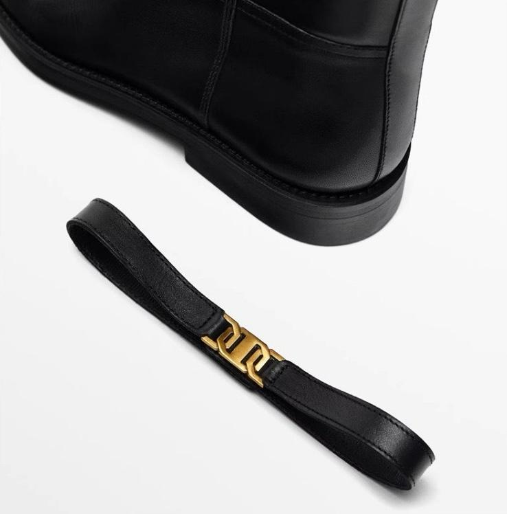 Botas Altas Elegantes para Mujer con Detalle Dorado | Alma