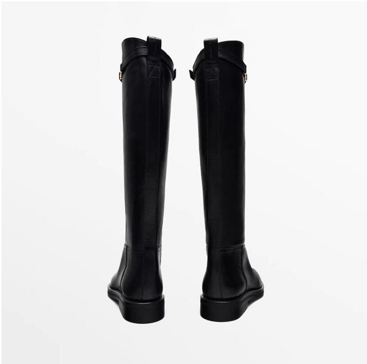 Botas Altas Elegantes para Mujer con Detalle Dorado | Alma
