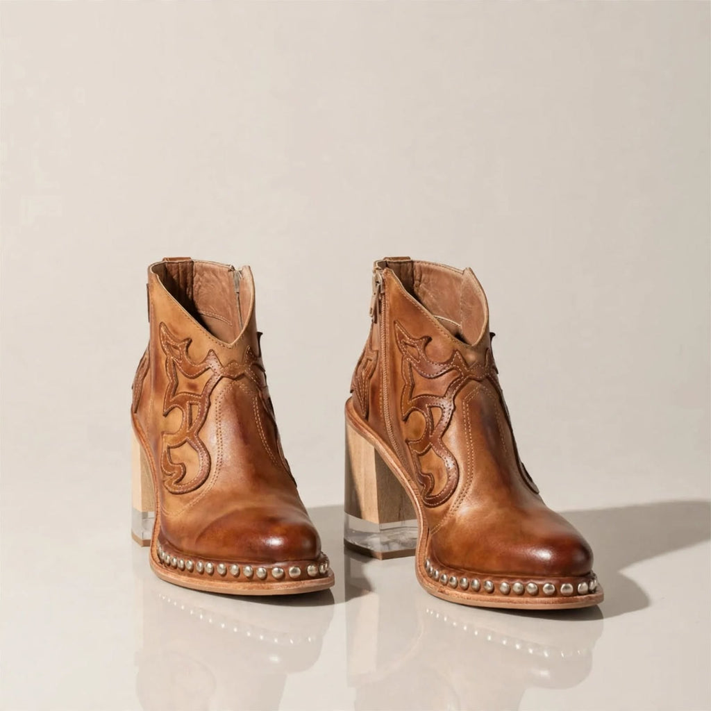 Botas Western Mujer con Tacón Transparente y Bordado | Sawyer