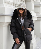 Chaqueta de Invierno con Capucha Pelo Sintético Mujer | Nia