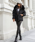 Chaqueta de Invierno con Capucha Pelo Sintético Mujer | Nia