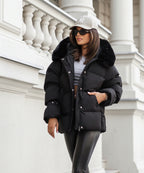 Chaqueta de Invierno con Capucha Pelo Sintético Mujer | Nia