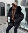 Chaqueta de Invierno con Capucha Pelo Sintético Mujer | Nia