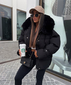 Chaqueta de Invierno con Capucha Pelo Sintético Mujer | Nia