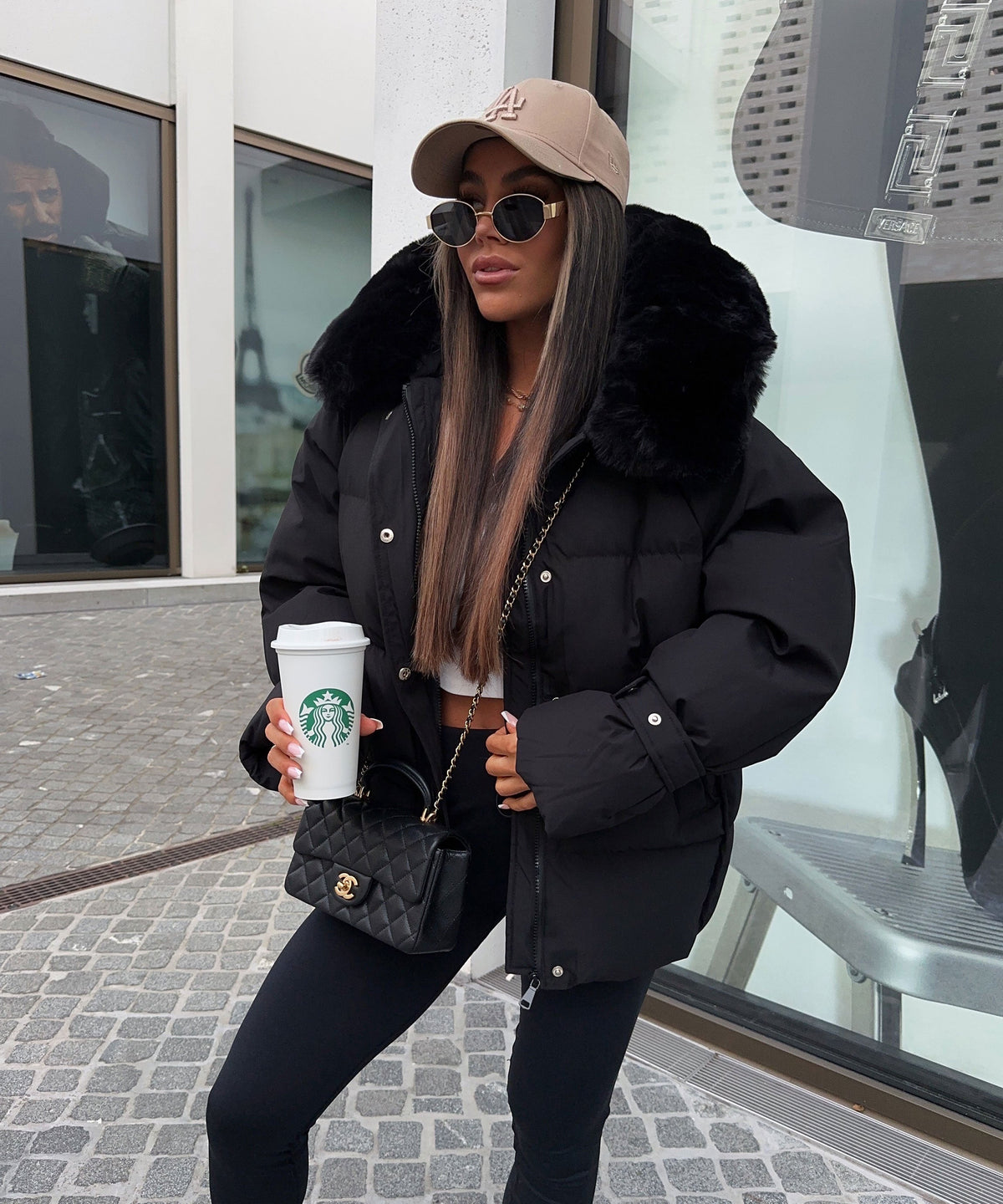 Chaqueta de Invierno con Capucha Pelo Sintético Mujer | Nia