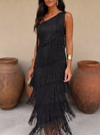 Vestido Con Flecos | Laura