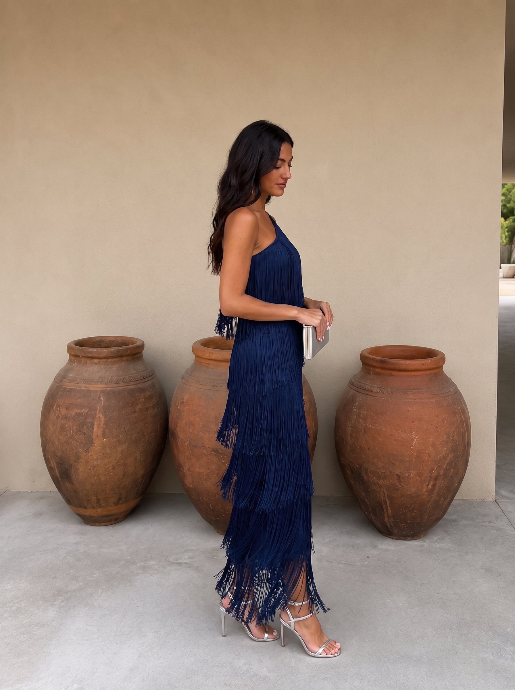 Vestido Con Flecos | Laura