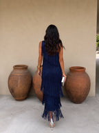 Vestido Con Flecos | Laura