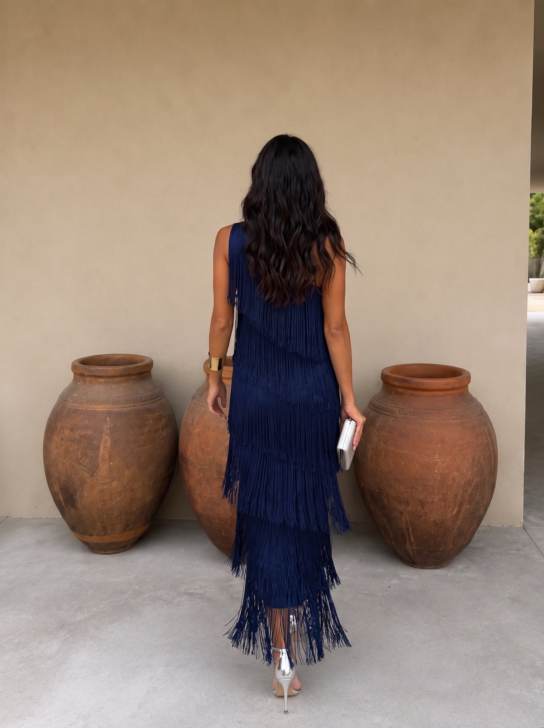Vestido Con Flecos | Laura