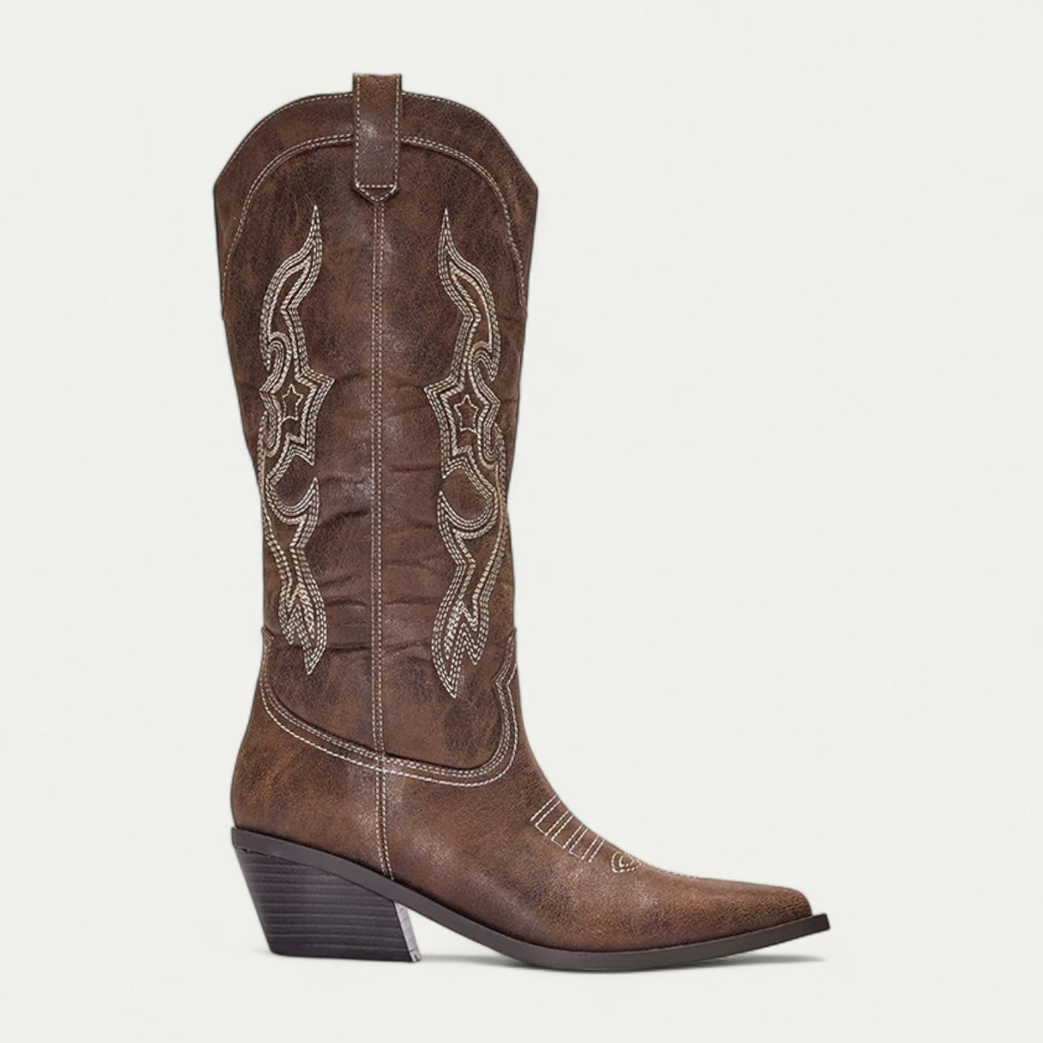 Botas Camperas de Acabado Envejecido Western para Mujer