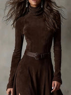 Vestido de Ante para Mujer Otoño | Alicia