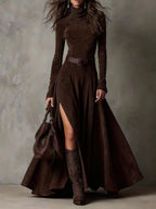 Vestido de Ante para Mujer Otoño | Alicia