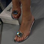 Sandalias planas con adornos de cristal | Petra