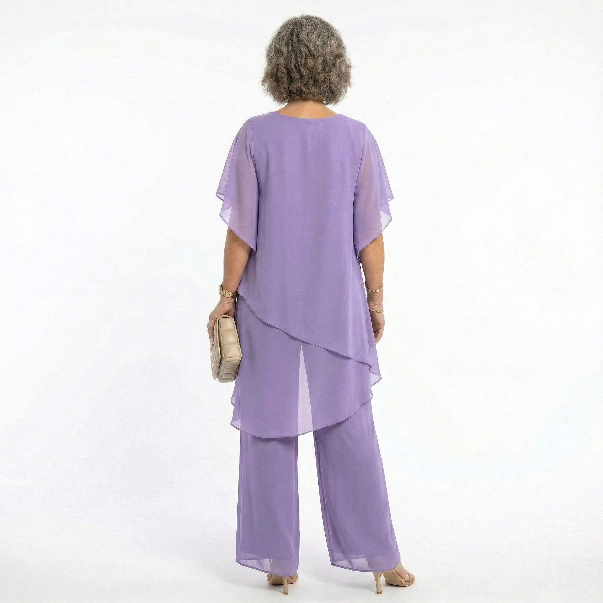 Conjunto Elegante de Ceremonia Mujer Túnica Asimétrica | Ainhoa