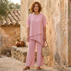Conjunto Elegante de Ceremonia Mujer Túnica Asimétrica | Ainhoa