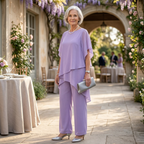 Conjunto Elegante de Ceremonia Mujer Túnica Asimétrica | Ainhoa