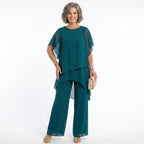 Conjunto Elegante de Ceremonia Mujer Túnica Asimétrica | Ainhoa