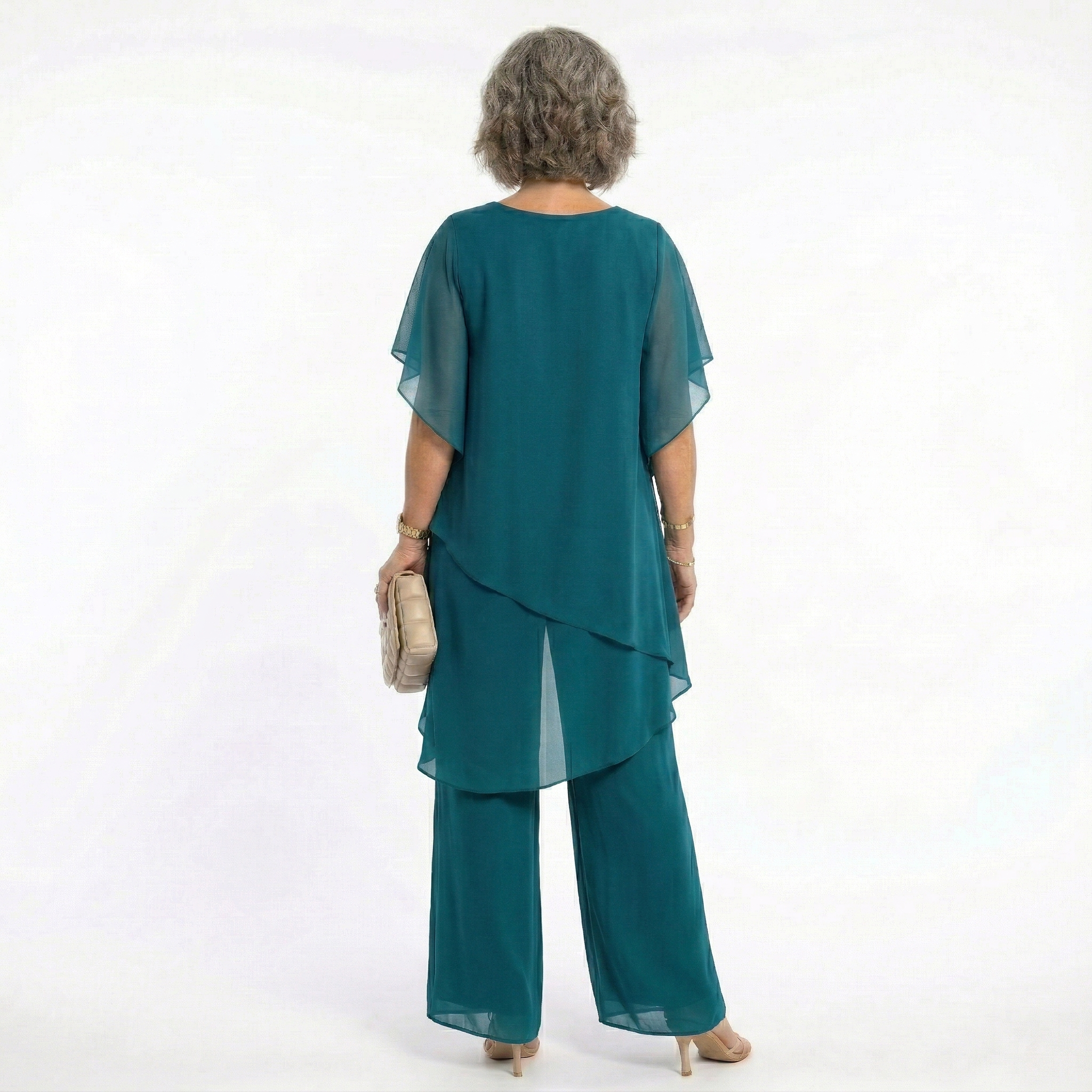 Conjunto Elegante de Ceremonia Mujer Túnica Asimétrica | Ainhoa