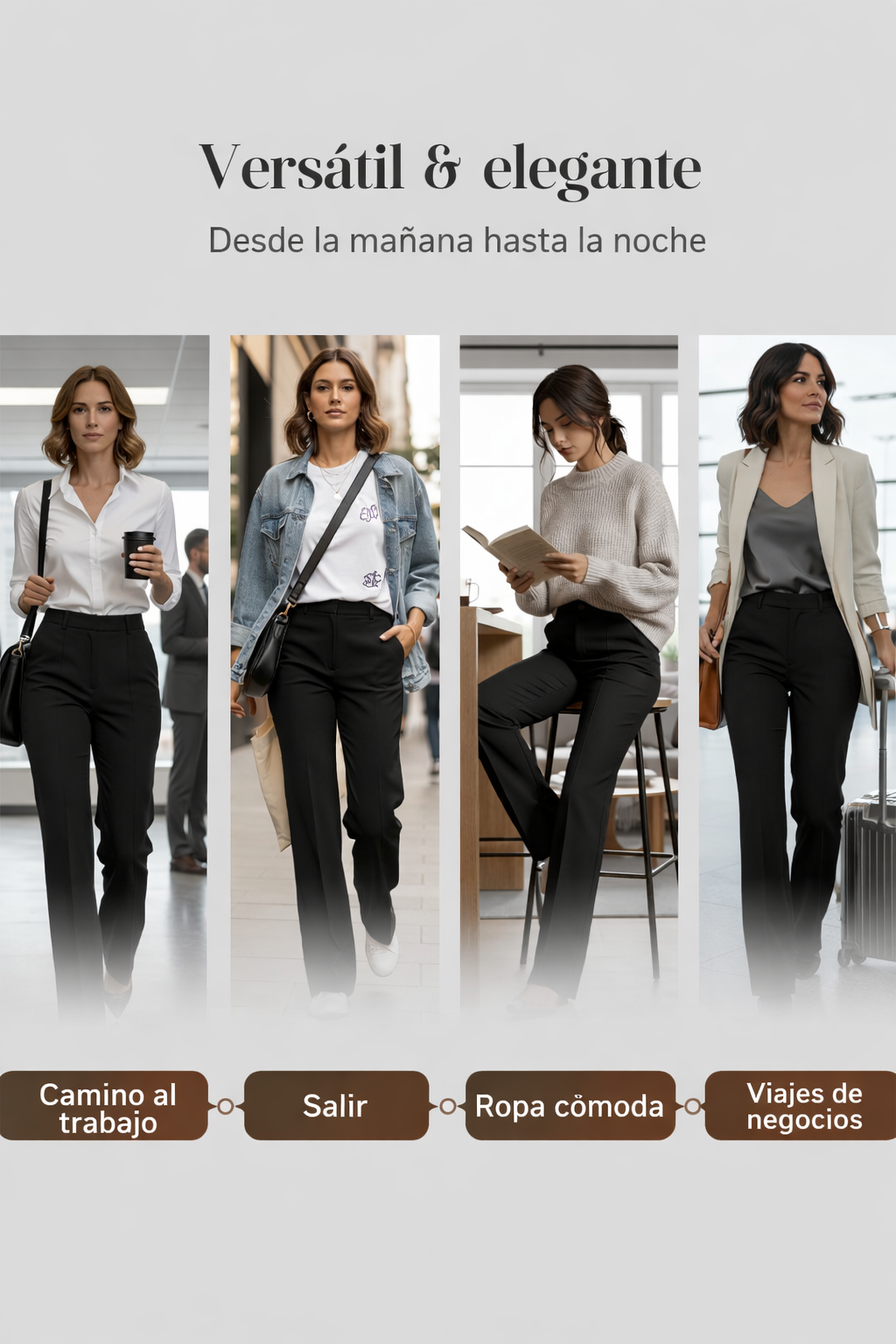 Pantalones de traje de mujer de cintura alta | Sandra