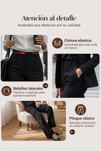 Pantalones de traje de mujer de cintura alta | Sandra