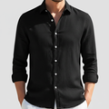 Camisa de Lino Hombre de Manga Larga con Cuello Abierto | Alvaro