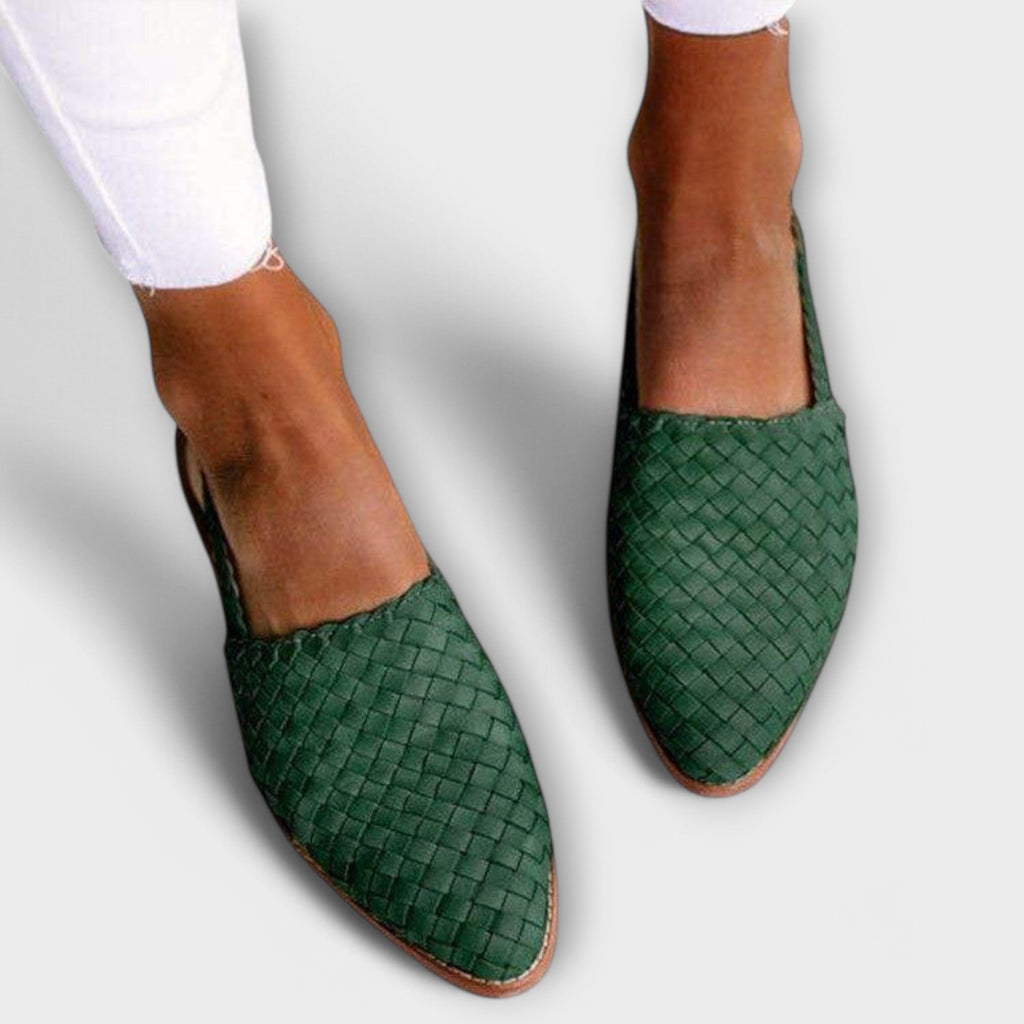 Mocasín con talón abierto y tejido trenzado | Inma