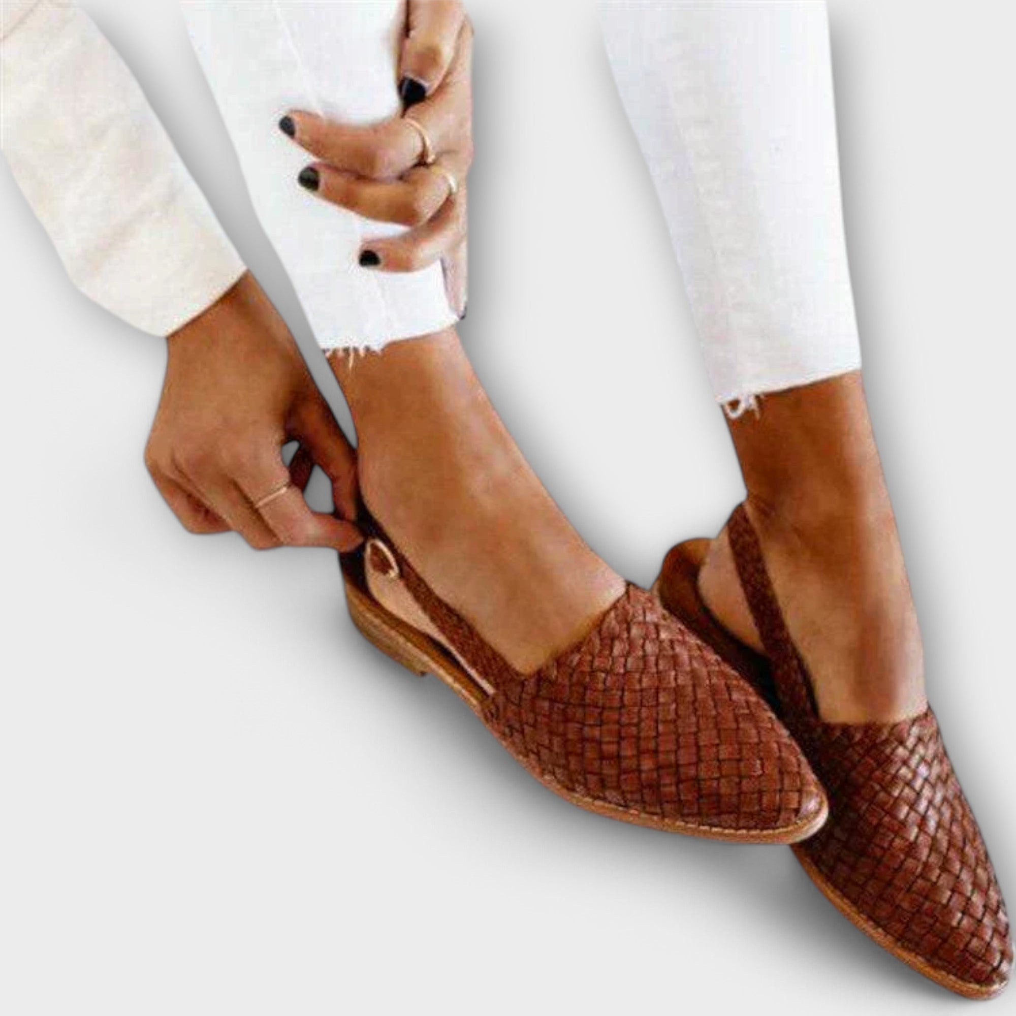 Mocasín con talón abierto y tejido trenzado | Inma