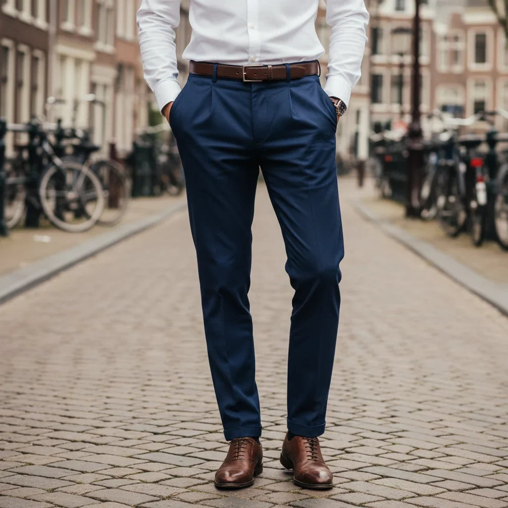 Pantalón de Vestir con Pinzas Hombre Corte Slim | Arturo