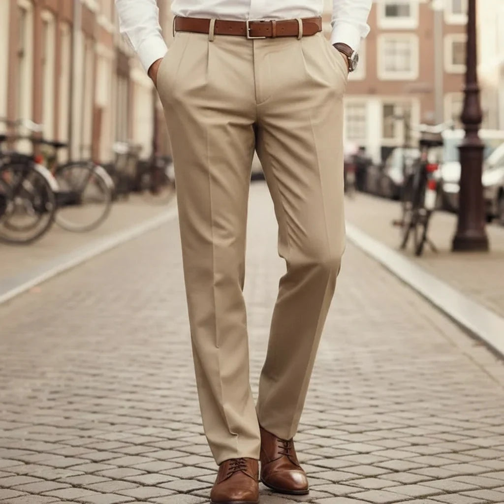 Pantalón de Vestir con Pinzas Hombre Corte Slim | Arturo