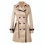 Trench Coat Doble Botonadura Mujer Cuello Solapa | Beatriz