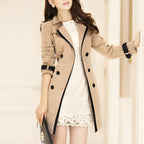 Trench Coat Doble Botonadura Mujer Cuello Solapa | Beatriz