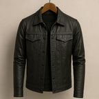 Chaqueta de Cuero Auténtico Hombre Ligera | Calvetti