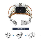 Pulsera trenzada de varios hilos para Apple Watch, con dije de árbol de la vida, para mujer, modelo Ténecia