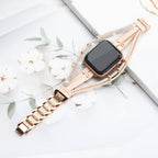 Pulsera Apple Watch de múltiples hileras, con strass y trenzado, para mujer, modelo Melona