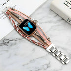 Pulsera trenzada de varios hilos para Apple Watch, con dije de árbol de la vida, para mujer, modelo Ténecia
