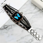 Pulsera trenzada de varios hilos para Apple Watch, con dije de árbol de la vida, para mujer, modelo Ténecia
