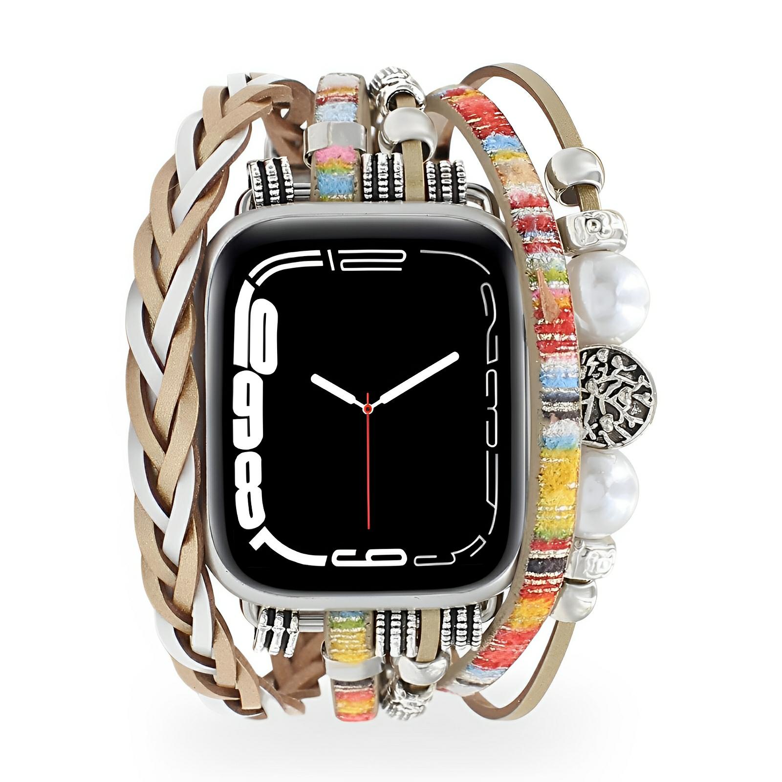 Pulsera trenzada de varios hilos para Apple Watch, con dije de árbol de la vida, para mujer, modelo Ténecia