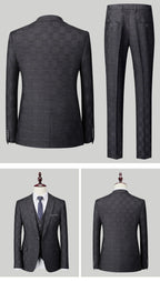 Traje de Cuadros Hombre Dos Piezas Americana y Pantalón Elegante